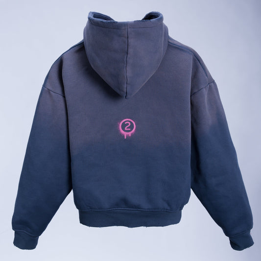 WEATHERED AZUL ZIP UP