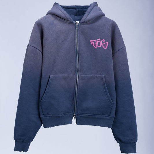 WEATHERED AZUL ZIP UP