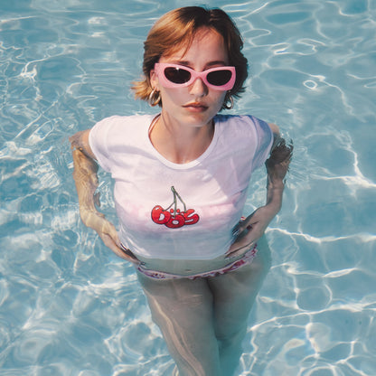 CHERRY BABY RIB TEE